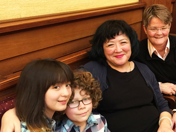 Mary Li and Becky Kennedy and kids
